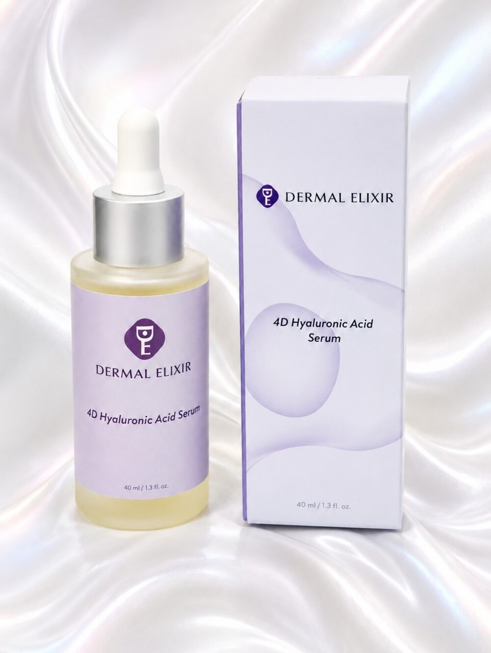 Dermal Elixer:  4D Hyaluronic Acid Serum - Lavender.  40ml/1.3 oz.